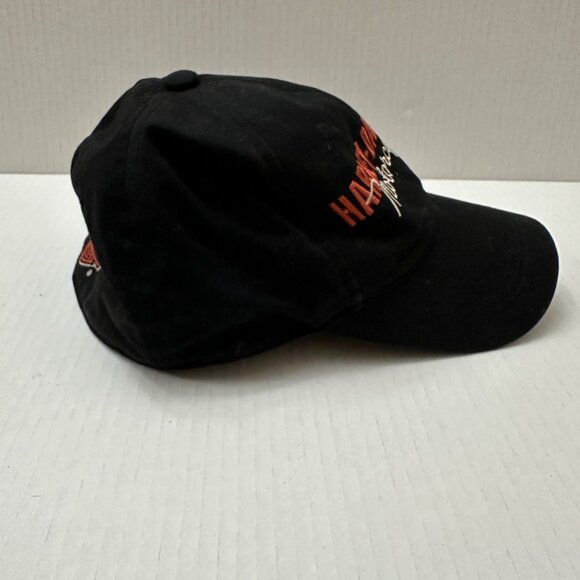 Harley Davidson Medium Black Fitted Cotton Ball Cap Embroidered Logo - Picture 6 of 9